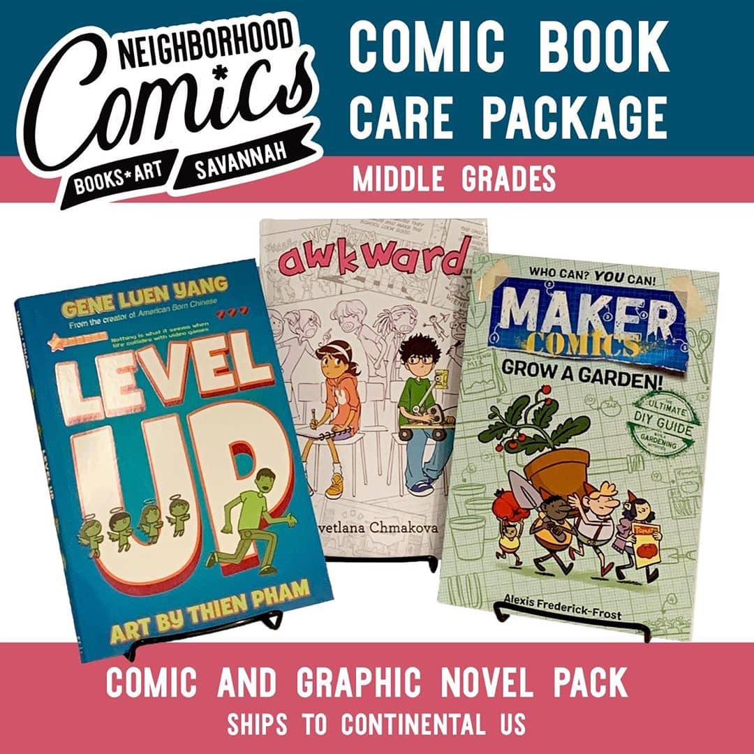 Our comic book care packages are here for the rescue! Kids stuck at home? Give them something to read and cherish. We’ve assembled special packs geared toward elementary, middle and high schoolers. Shop the post by swiping to your preferred collection, click on the image and follow the link.
