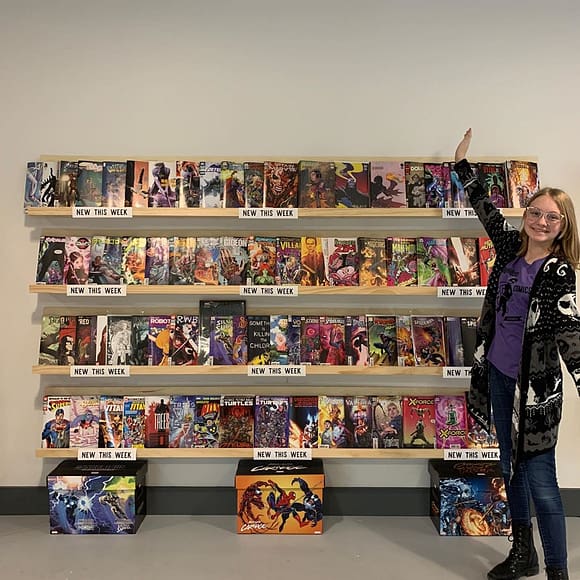 New comic book day is (finally) here! Thanks for your patience! Folders are full and the wall is overstocked. Clean us out!
