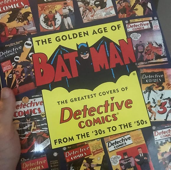 Packing up this long out of print  beauty and sending it to a customer in Hawaii. This book of Golden Age Batman covers features “real life” scans of vintage comics complete with pencil markings and other wear and tear. Only one Sheldon Moldoff cover (swipe!) which is a shame
*
More at NeighborhoodComics.com